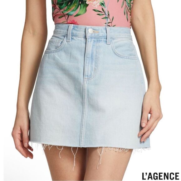 L’Agence **NWT** Jolene Mini Denim Skirt in Panama Wash - Picture 11 of 16